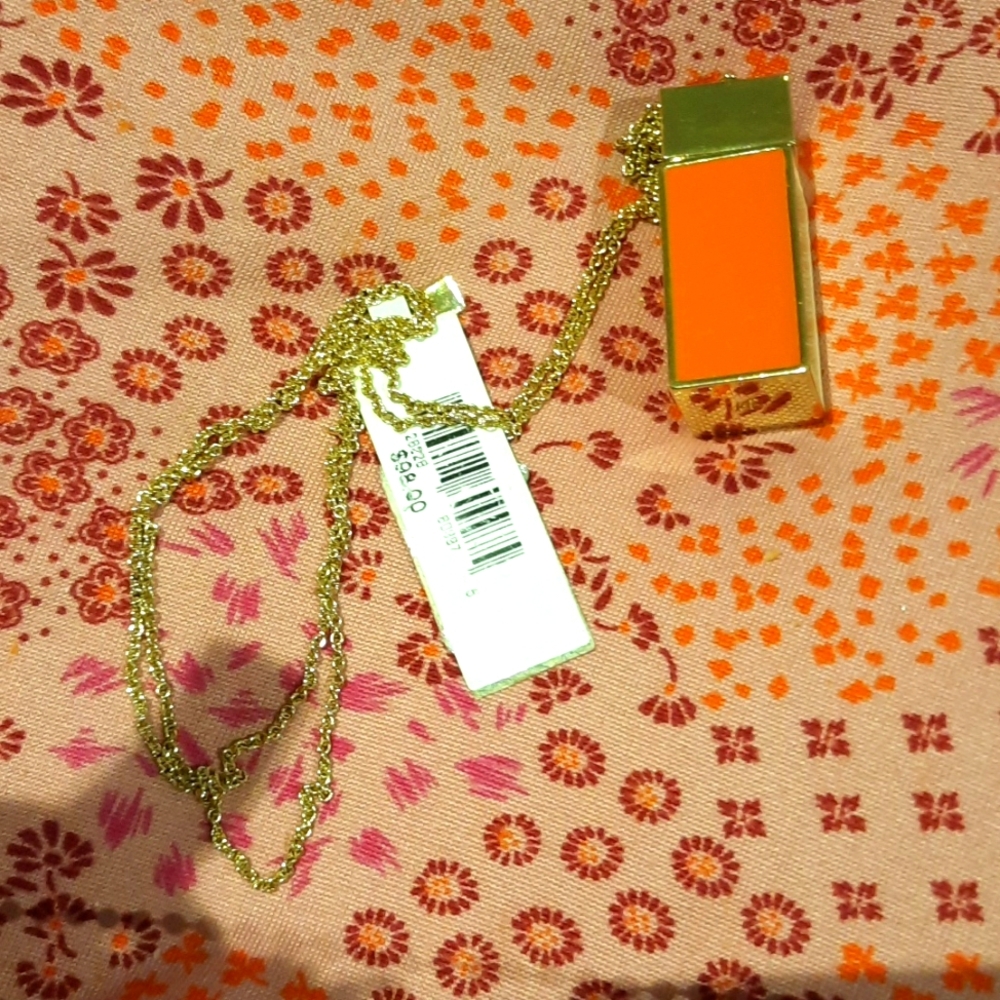 NWT BELLE NOEL KIM KHARDASHIAN LONG CHAIN NECKLACE GOLD MULTI COLORED SIGNED